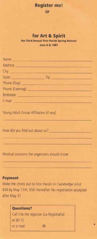 Registration Form Front