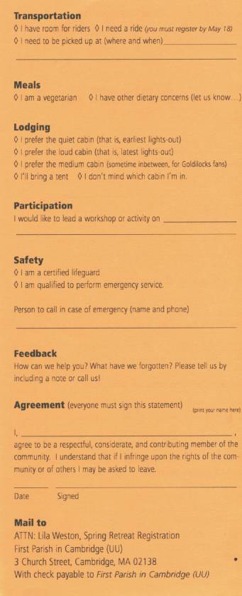Registration Form Back