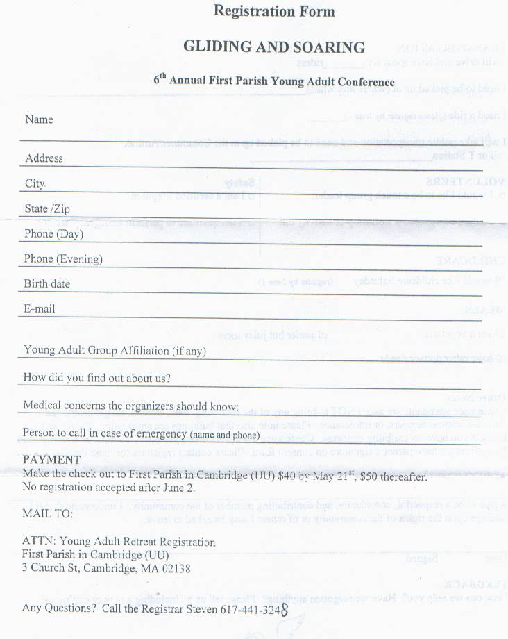 Registration Front