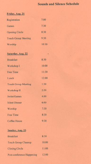 Schedule